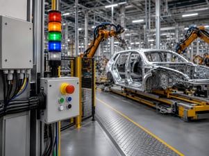 Enhancing Safety in Automotive Manufacturing: The Role of Stacklights, Pushbuttons, Enclosures, and Cable Entries